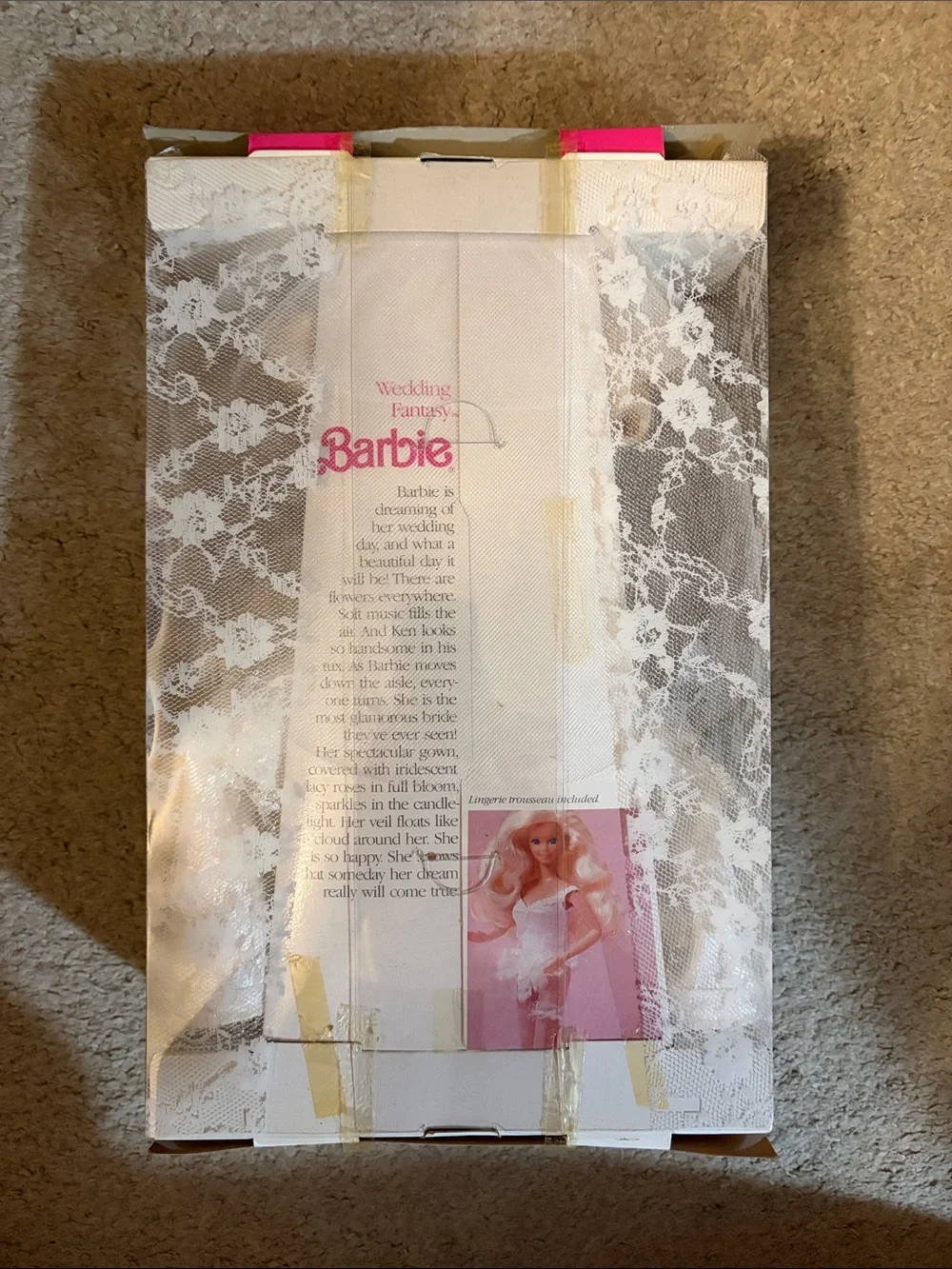Barbie Wedding Fantasy Bridal Doll in White with Pink Accent